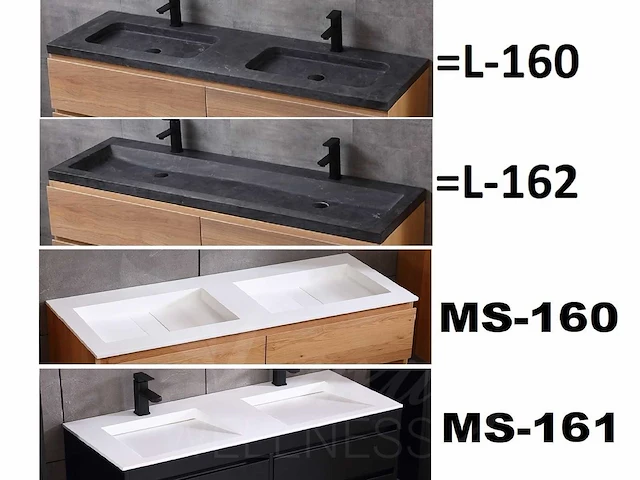 Mawialux eikenhout badkamermeubel 160cm (eiken natural) met (hangkast) - afbeelding 19 van  30