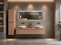 Mawialux eikenhout badmeubelset 150 of 180cm (eiken white wash) - afbeelding 9 van  15