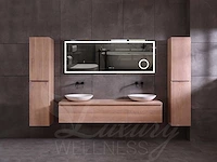 Mawialux eikenhout badmeubelset 150 of 180cm (eiken white wash) - afbeelding 12 van  15