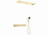 Mawialux exclusieve inbouw regendouche met 5 functies en bluetooth - geborsteld goud