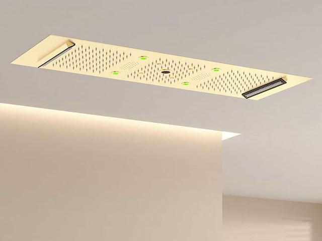 Mawialux exclusieve inbouw regendouche met 5 functies en bluetooth - geborsteld goud - afbeelding 4 van  5