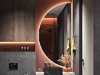 Mawialux half rond design led spiegel (130-160cm keuze)