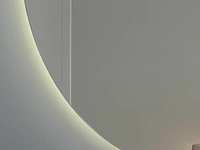Mawialux half rond design led spiegel (80-120cm keuze) - afbeelding 3 van  7
