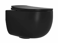 Mawialux hangend rimless toilet - mat zwart - afbeelding 3 van  5