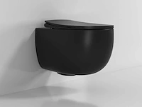 Mawialux hangend rimless toilet - mat zwart - afbeelding 4 van  5