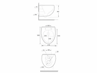 Mawialux hangend rimless toilet - mat zwart - afbeelding 5 van  5