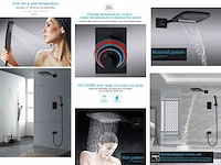 Mawialux inbouw regendouche met smart thermostaatkraan - mat zwart - afbeelding 9 van  11