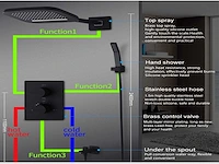 Mawialux inbouw regendouche met smart thermostaatkraan - mat zwart - afbeelding 8 van  11