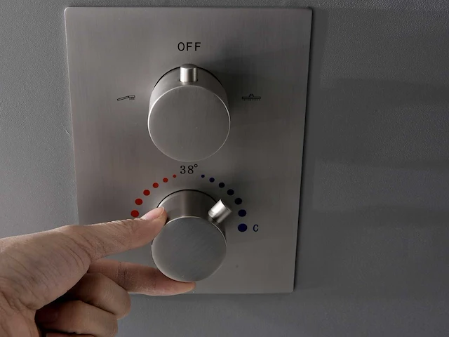 Mawialux inbouw regendouche met thermostaatkraan - geborsteld rvs - afbeelding 37 van  39