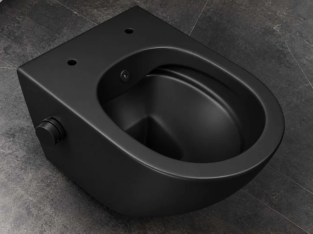 Mawialux inbouw wandcloset met bidet - mat zwart - afbeelding 3 van  4