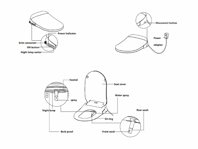 Mawialux inbouw wandcloset met reiniging en automatische closetzitting - afbeelding 2 van  11