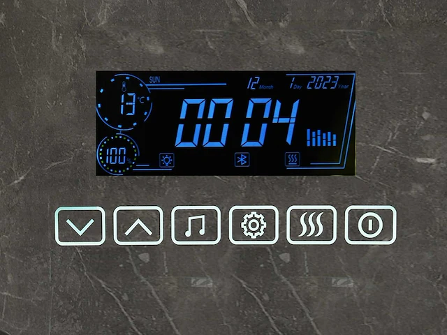 Mawialux led badkamerspiegel - bluetooth - noël - diverse maten en kleuren - afbeelding 10 van  15