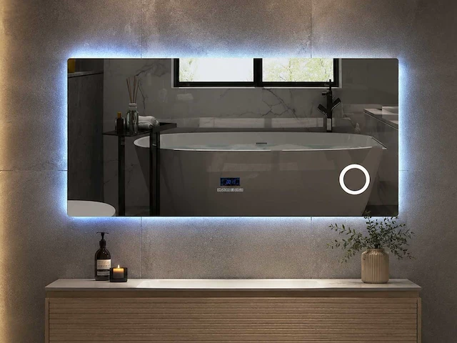 Mawialux led spiegel met bluetooth 80/100/120/140 cm keuze - afbeelding 1 van  9
