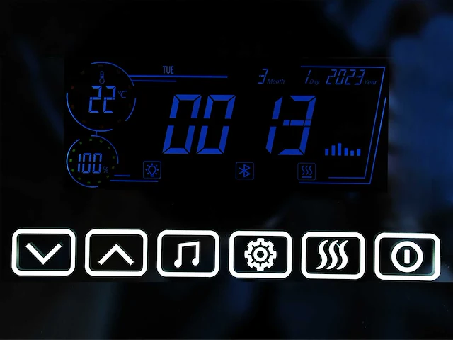 Mawialux led spiegel met bluetooth 80/100/120/140 cm keuze - afbeelding 8 van  9