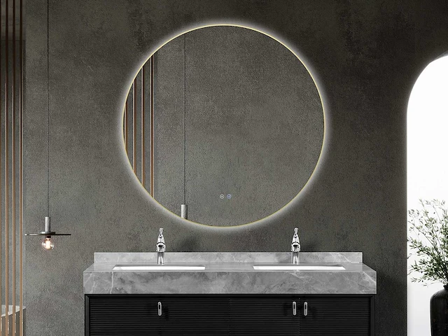 Mawialux led spiegel rond met rand (80-120cm keuze) - afbeelding 6 van  13