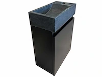 Mawialux onderkast met fontein voor toilet met natuursteen wastafel