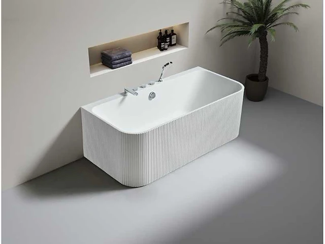 Mawialux opbouw acryl design bad met kraanwerk - mat wit - afbeelding 1 van  4
