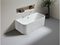 Mawialux opbouw acryl design bad met kraanwerk - mat wit