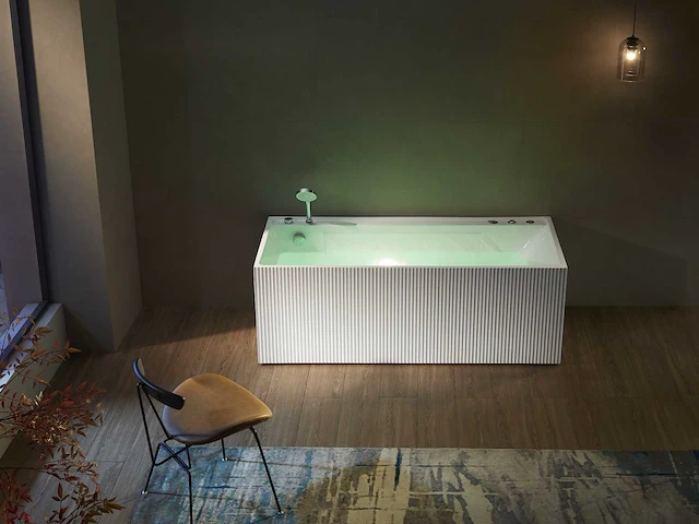 Mawialux opbouw design massagebad - waterval - glans wit - afbeelding 4 van  9