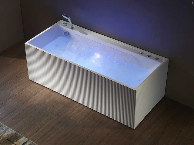 Mawialux opbouw design massagebad - waterval - glans wit - afbeelding 1 van  8