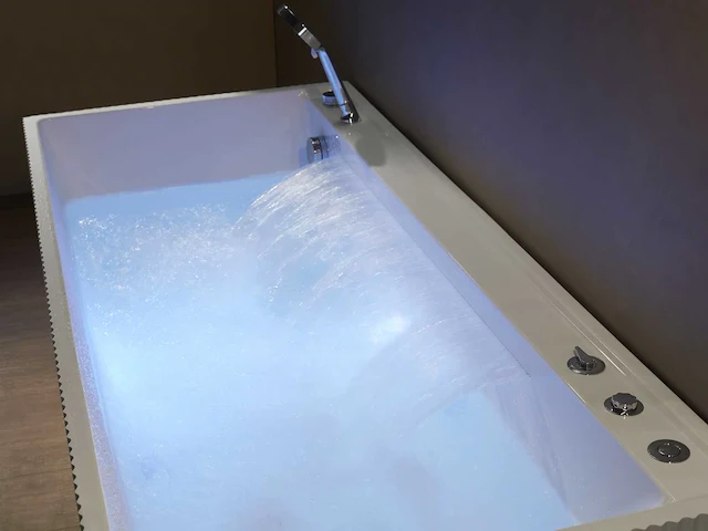 Mawialux opbouw design massagebad - waterval - glans wit - afbeelding 5 van  8