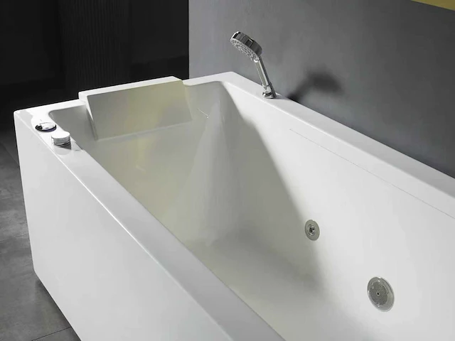 Mawialux opbouw design massagebad - waterval - mat wit - afbeelding 3 van  4