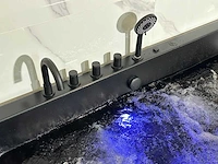 Mawialux opbouw design massagebad met bluetooth - mat zwart - afbeelding 3 van  13