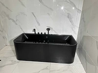 Mawialux opbouw design massagebad met bluetooth - mat zwart - afbeelding 12 van  13