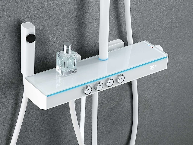 Mawialux opbouw regendoucheset - digitaal display - wit - afbeelding 6 van  9