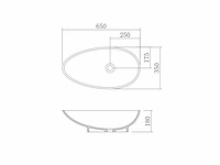 Mawialux opzet waskom - solid surface - mat wit - afbeelding 1 van  3