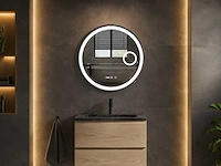 Mawialux ronde led spiegel met mat zwarte rand (keuze uit 80 of 100cm diameter) - afbeelding 2 van  7