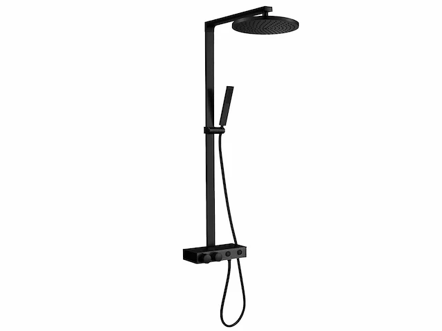 Mawialux thermostatisch design opbouw regendoucheset - mat zwart - afbeelding 1 van  6