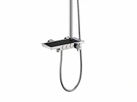 Mawialux thermostatisch opbouw regendoucheset - chroom met mat zwart - afbeelding 3 van  12