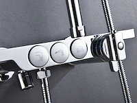 Mawialux thermostatisch opbouw regendoucheset - chroom met mat zwart - afbeelding 1 van  12