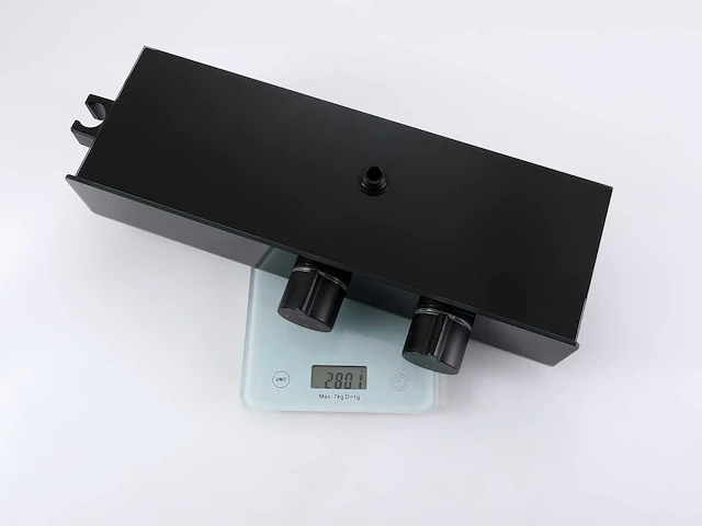 Mawialux thermostatisch opbouw regendoucheset - digitaal display - mat zwart - afbeelding 4 van  6