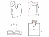 Mawialux toilet accessoire set geborsteld goud - afbeelding 2 van  5