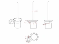 Mawialux toilet accessoire set geborsteld goud - afbeelding 4 van  5