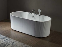 Mawialux vrijstaand acryl design bad met kraanwerk - glans wit