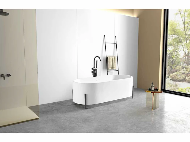 Mawialux vrijstaand bad - solid surface (beschikbaar in 2 kleuren) - afbeelding 2 van  15