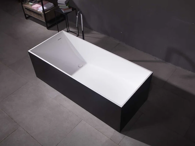 Mawialux vrijstaand design bad - solid surface - keuze uit 2 kleuren - afbeelding 6 van  11