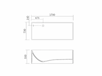 Mawialux vrijstaand design bad - solid surface - keuze uit 2 kleuren - afbeelding 2 van  11