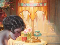 Max carlier (1872-1938), 'effet de lumière', oil on canvas 110 x 72 cm. (43.31 x 28.35 in.), frame: 132 x 95 cm. (51.96 x 37.39 in.) - afbeelding 7 van  8