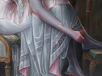 Max carlier (1872-1938), 'effet de lumière', oil on canvas 110 x 72 cm. (43.31 x 28.35 in.), frame: 132 x 95 cm. (51.96 x 37.39 in.) - afbeelding 8 van  8