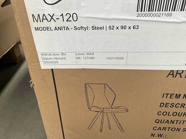Maxfurn bijzetstoel/dining chair - afbeelding 1 van  7