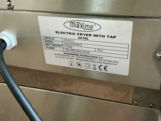 Maxima 2x16l friteuse - afbeelding 3 van  3