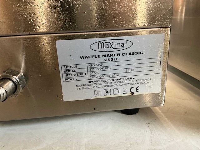 Maxima classic-single wafelijzer - afbeelding 5 van  5