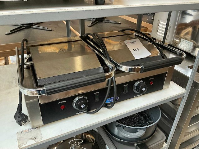 Maxima mcg-dflat-401 dubbele contactgrill - afbeelding 1 van  3