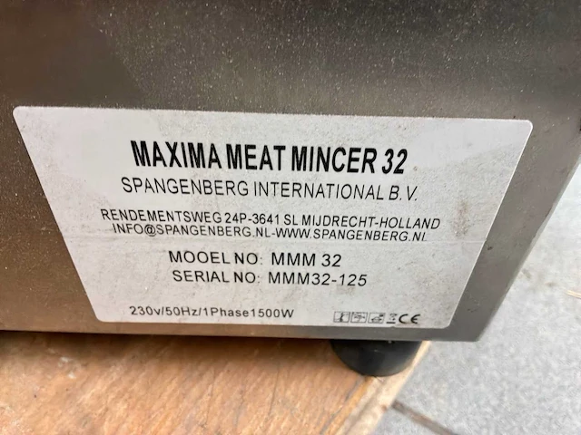 Maxima meat mincer 32 vleeswolf (werking niet gekend) - afbeelding 3 van  4