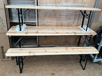 Maxx garden opvouwbare tuintafel met 2 zitbanken