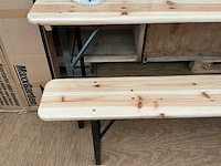 Maxx garden opvouwbare tuintafel met 2 zitbanken - afbeelding 2 van  4